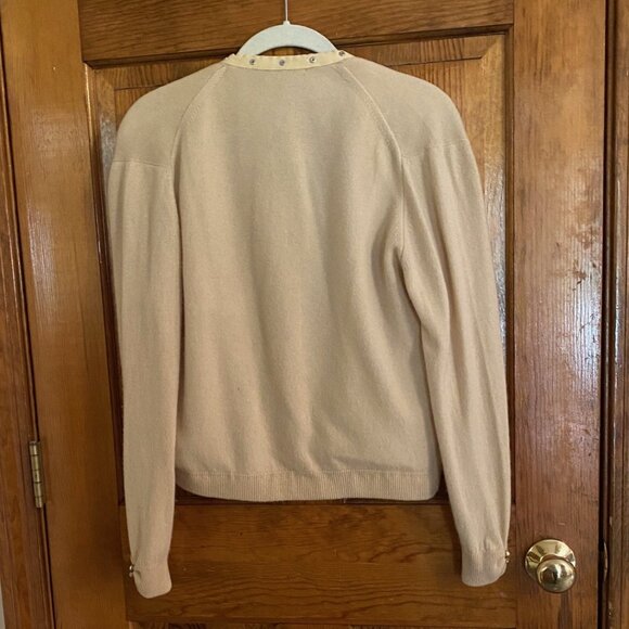 Vintage - Two Cashmere Sweaters with Removable Fur Collar and Rhinestone Accents - Picture 6 of 15